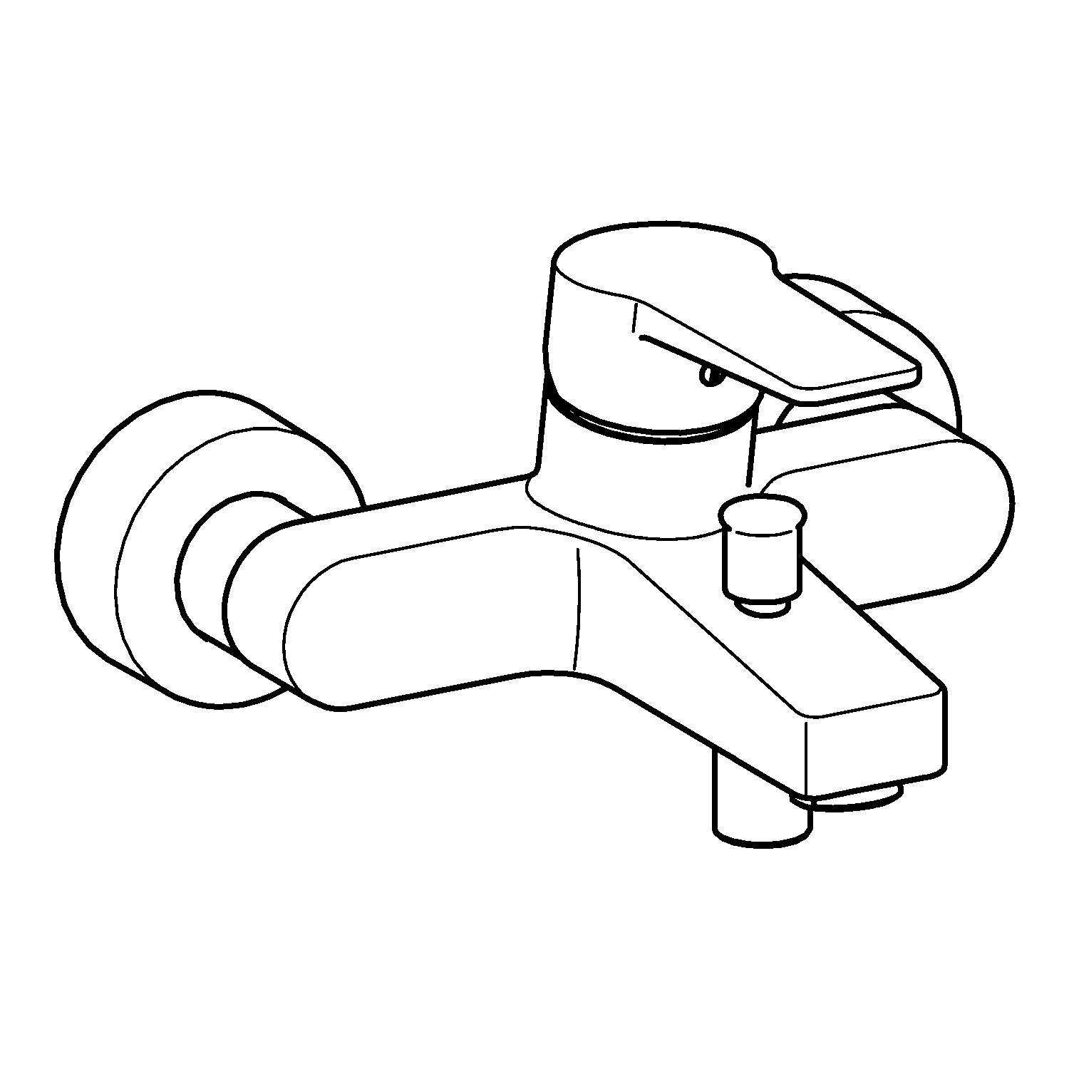 Shop-Installateur -Hansa Twist Neu Wand-WFB-Mischer Vollhebel, c...